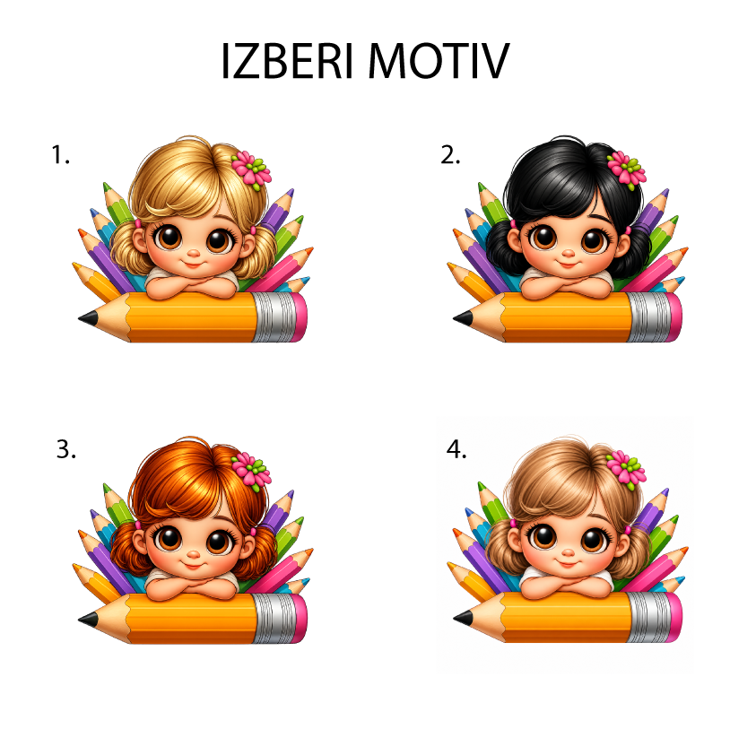 Alternative view of Moj prvi šolski dan - personalizirana majica punčka