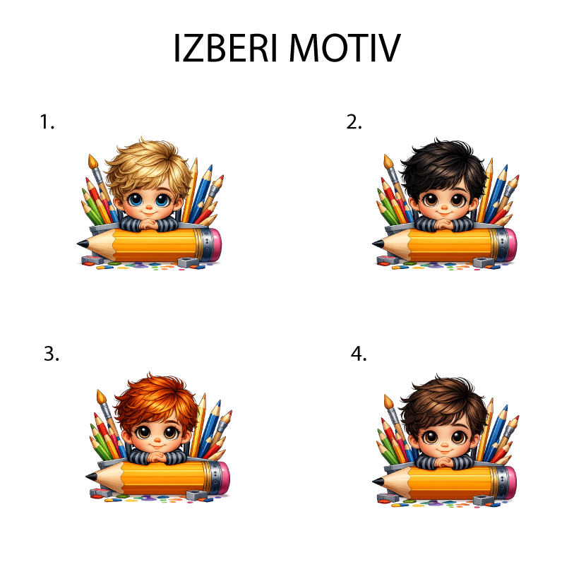 Alternative view of Moj prvi šolski dan - personalizirana majica fantek
